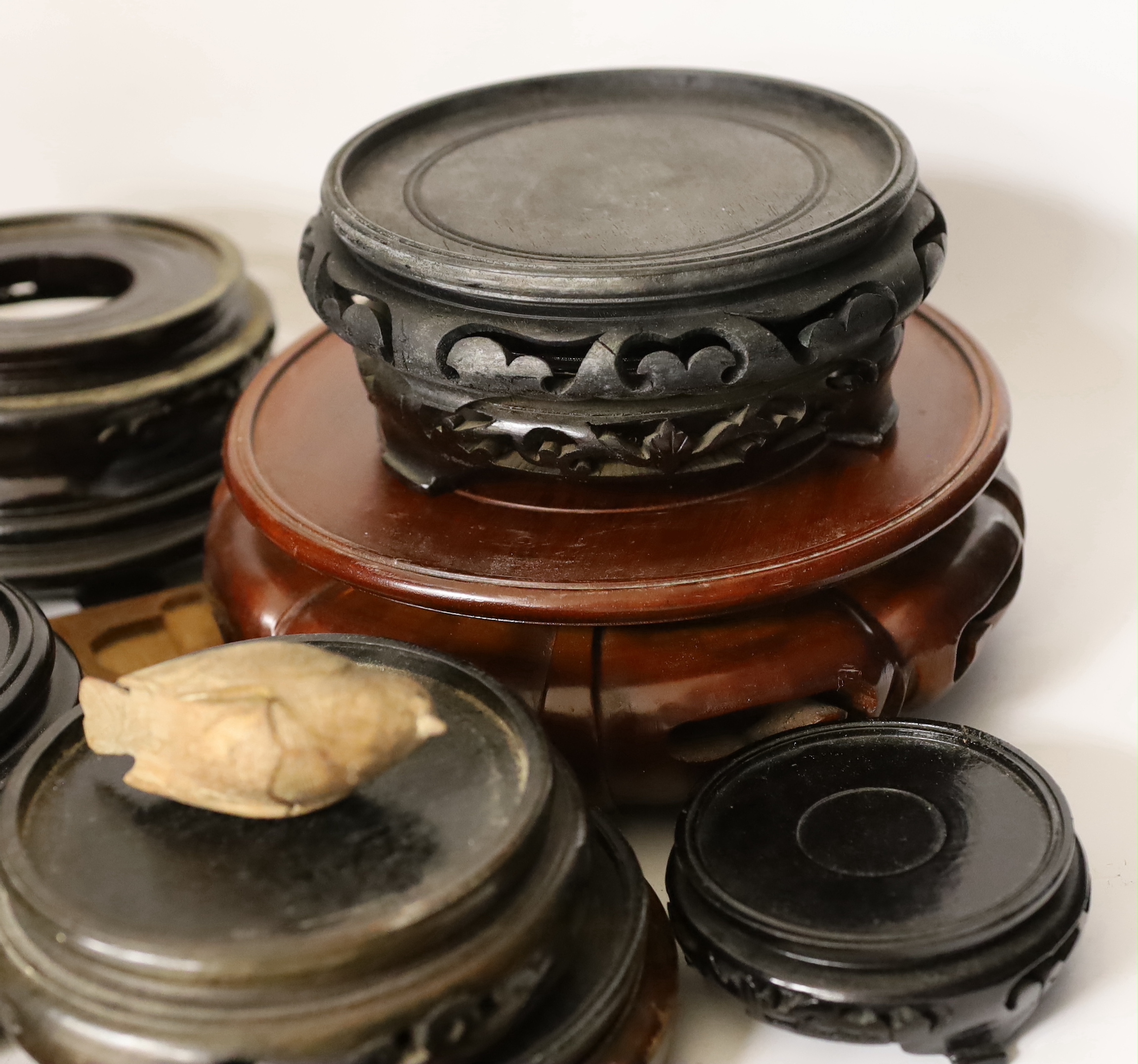 A collection of Chinese hardwood stands